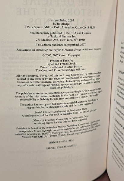 The Official History of the Falklands Campaign: Volume 1 and 2