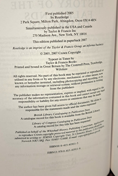 The Official History of the Falklands Campaign: Volume 1 and 2