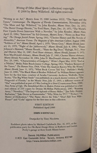 Writing and Other Bloodsports