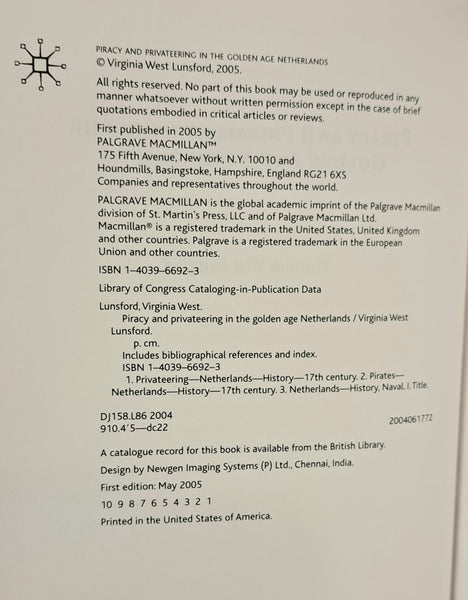 Piracy and Privateering in the Golden Age Netherlands