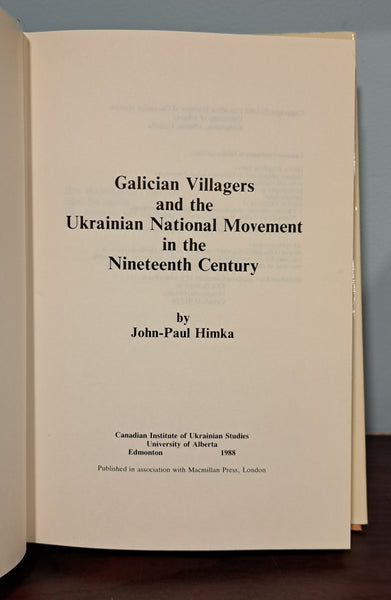 Galician Villagers and the Ukrainian National Movement in the Nineteenth Century