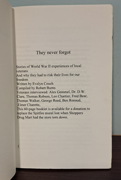 They Could Never Forget