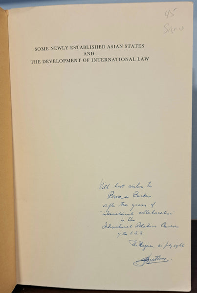Some Newly Established Asian States and the Development of International Law