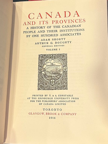 Canada and It's Provinces: A History of the Canadian People and Their Institutions by One Hundred Associates