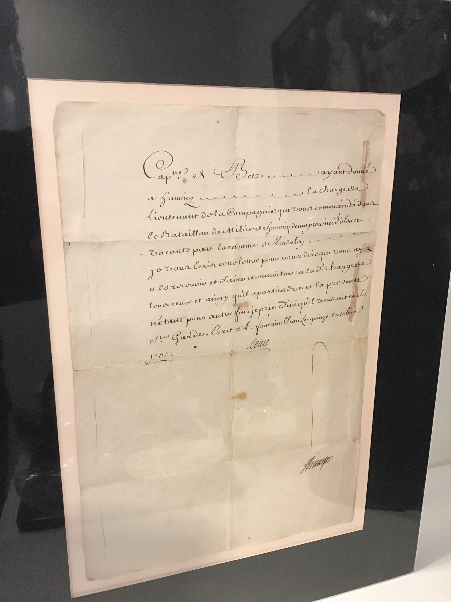 Military Document  King Louis XV 1733