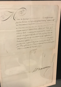 Military Document  King Louis XVI  1779