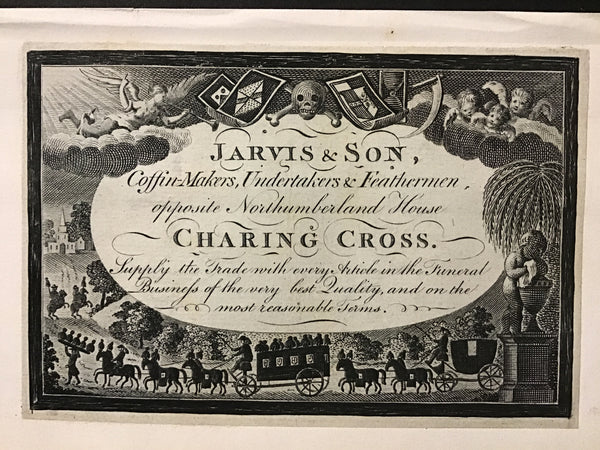 Jarvis and Son: Coffin Makers, Undertakers and Feathermen. -  Engraving